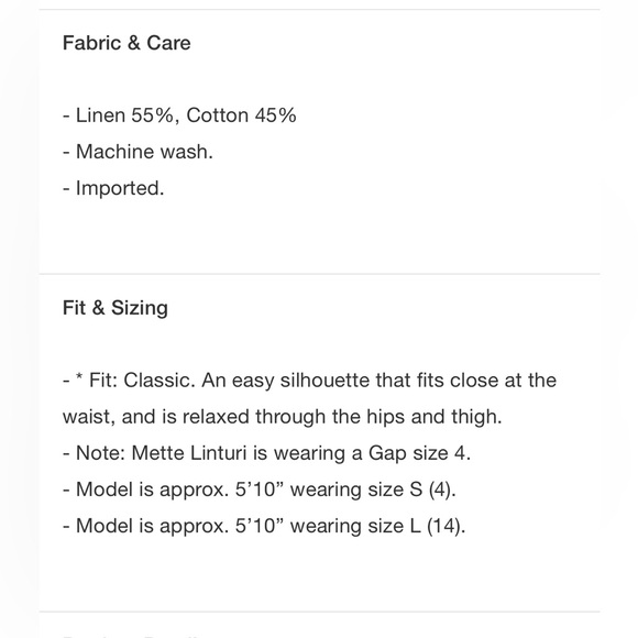 GAP 365 High Rise Linen-Cotton Trousers - Picture 10 of 11